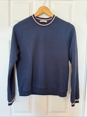 Marine Layer Crewneck Sweater with Contrast Trim - Women XS